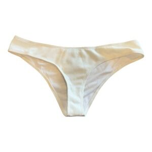 Peek & Beau Womens White Textured Seersucker Hipster Bikini Bottoms Size US 10